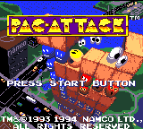 Pac Attack title screen for Sega Game Gear